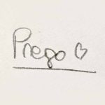scritta a mano prego