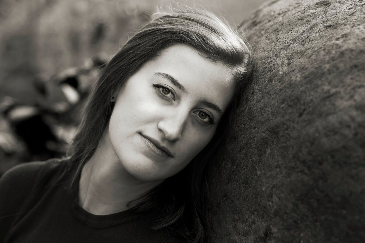 nostalgic portrait of young woman